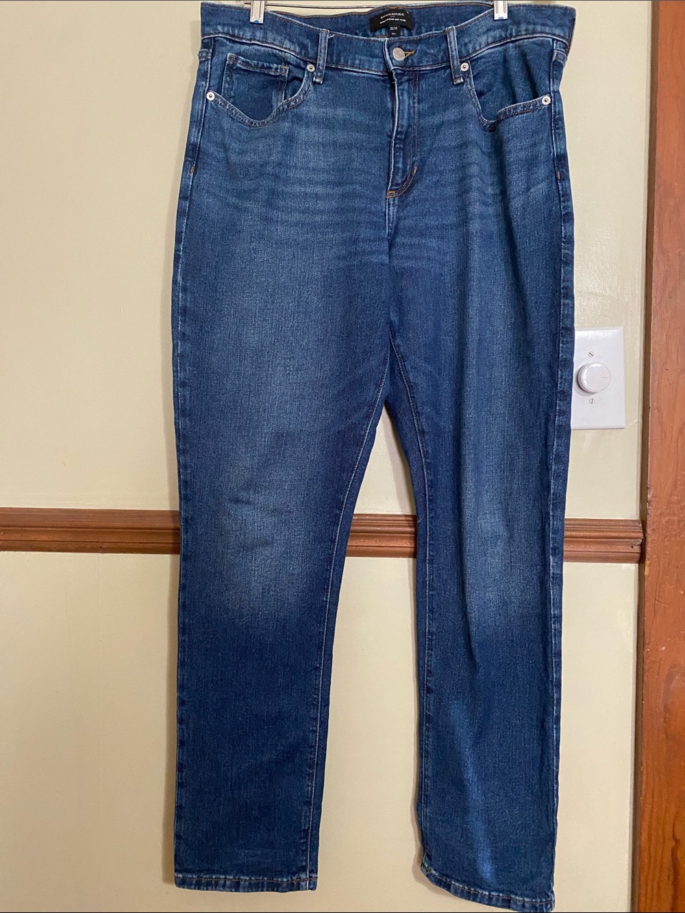 J. Crew Dark Blue Straight-Leg Jeans 32/14 Tall